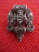 1930s Art Deco Dress Clip - Silver set with Marcasite