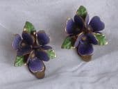 1940's/1950's Little Bunch of Violets Clip-on Earrings SOLD