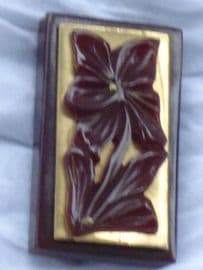 1940's Deep Carved Bakelite Dress Clip