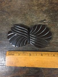 1940's Deep Carved Chocolate Brown Casein Double Buckle