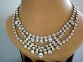 1940's Diamante Necklace - Bib and Swags! (SOLD)