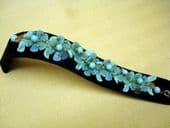 1940's Green Glass Floral Bracelet(Sold)