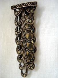 1940's Silver and Marcasite Dress Clip