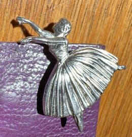 1940's Silver Ballerina Brooch