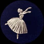 1940's Silver Ballerina Brooch - Ballet Dancer Pin -Swan Lake (SOLD)