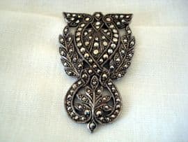 1940's Sterling Silver and Marcasite Dress Clip (SOLD)