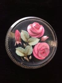 1940s/1950s Lucite Brooch with Raspberry Pink Roses On hold