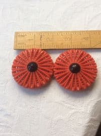 1940s Bright Red Buckle (Sold)