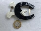 1940s Casein Plastic Double Buckle - Horseshoe and Nails - Equestrian Interest