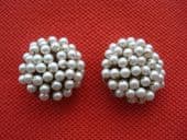 1950's - 1960's Faux Pearl Earclips signed Alice Caviness (SOLD)