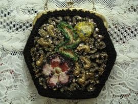 1950's American Hand Decorated Evening Bag