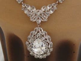 1950's Diamante Drop Necklace - Romantic Style (SOLD)