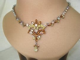 1950's Diamante Necklace in Autumn tones (Sorry this item has sold)