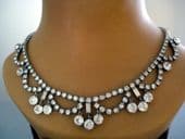 1950's Jewelled Swagged Collar Necklace in The Edwardian Style (SOLD)