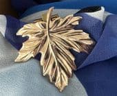 1950's Scarf Clip - Gold Leaf Design in Aluminium