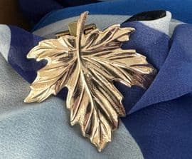 1950's Scarf Clip - Gold Leaf Design in   Aluminium
