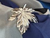 1950's Scarf Clip - Silver Leaf Design in Aluminium