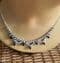 1950's Vintage Diamante Necklace with Blue  Paste Detail