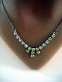 1950's Vintage Diamante Necklace with Lemon Paste Detail