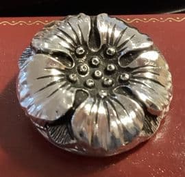 1950s Aluminium Flower Scarf Clip from Germany - Scarf Ring