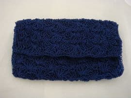 1950s Clutch Purse Handbag in Crochet Style Plasticised Finish (SOLD)