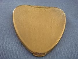 1950s Compact - Heart Shaped 'Cherie' Signed KIGU - Gold Compact