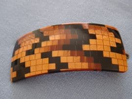 1950s Hair Clip - Lucite chequerboard effect - French Vintage Hair Accessory (sold)