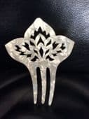1950s Lucite Mother of Pearl effect Hair Comb (sold)