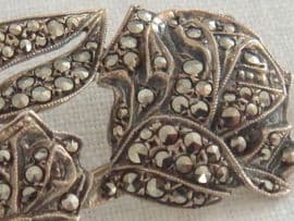 1950s Rose Brooch - Silver and Marcasite (SOLD)