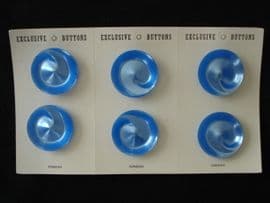 1960's/1970's Bright Blue Lucite Swirl Buttons on Original Card (SOLD)