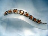 1960's/1970's Chunky 'Topaz' Glass Panel Bracelet (SOLD)