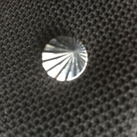 1960's -1970's Tie Tack with Star Cut Engraving, White Metal - nice chunky finish