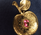 1960's Apple Brooch signed "Miracle"