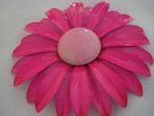 1960's Flower Brooch in Hot and Baby Pink (SOLD)