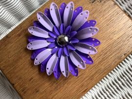 1960's Flower Brooch in soft and bright shades of Purple