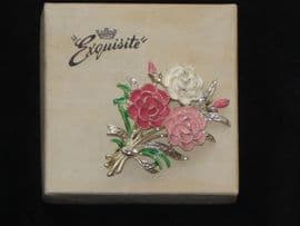 1960's Flower Brooch signed Exquisite (Small Carnation - Original Box) SOLD