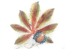 1960's Signed Exquisite Horse Chestnut Brooch SOLD