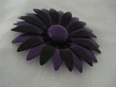 1960's Vintage Floral Pin in Black and Mauve (SOLD)