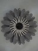 1960's Vintage Flower Brooch in Black, White & Grey (SOLD)
