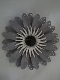 1960's Vintage Flower Brooch in Black, White & Grey (SOLD)