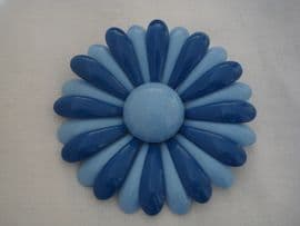 1960's Vintage Flower Brooch - in two shades of Blue (SOLD)