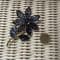 1960s Blue Flower Costume Brooch Designer Adrien Mann