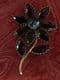 1960s Blue Flower Costume Brooch Designer Adrien Mann