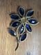 1960s Blue Flower Costume Brooch Designer Adrien Mann