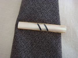 1960s Tie Clip - Gilt metal and mother of pearl (sold)