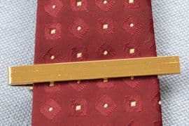 1980s Stratton Tie Clip - Gilt Metal with Engraved Border Designs (SOLD)