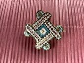 19th Century Frame Style Micro Mosaic Brooch