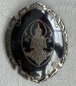 A 1950s Sterling Silver Niello work from Siam - Welcoming God