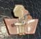 A 'Carmen'  or Joan Crawford Brooch by Lea Stein of Paris in Coral Peach Colour  - Lovely Lady Pin