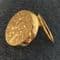 A Circle  Scarf Clip in textured gold-tone aluminium - 1960’s  Brutalist Scarf Ring